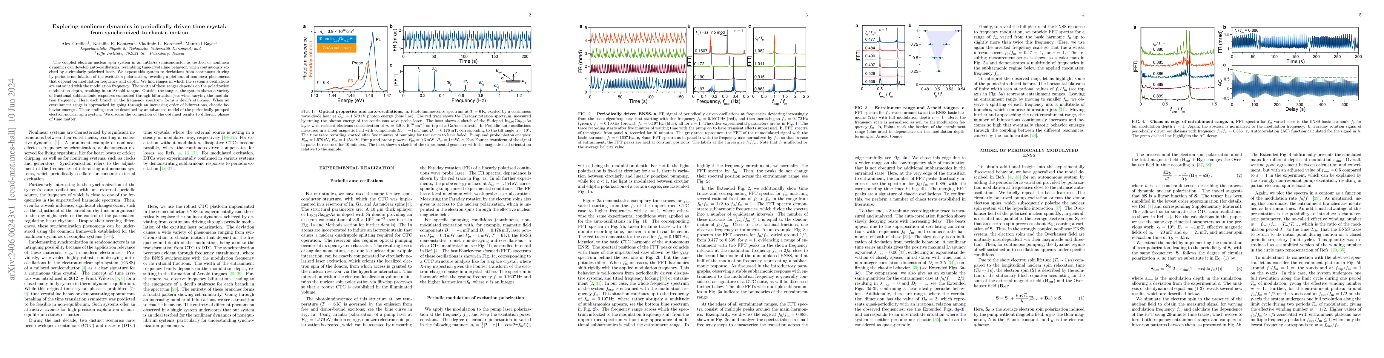 Thumbnail for Exploring nonlinear dynamics in periodically driven time crystal: from
  synchronized to chaotic motion