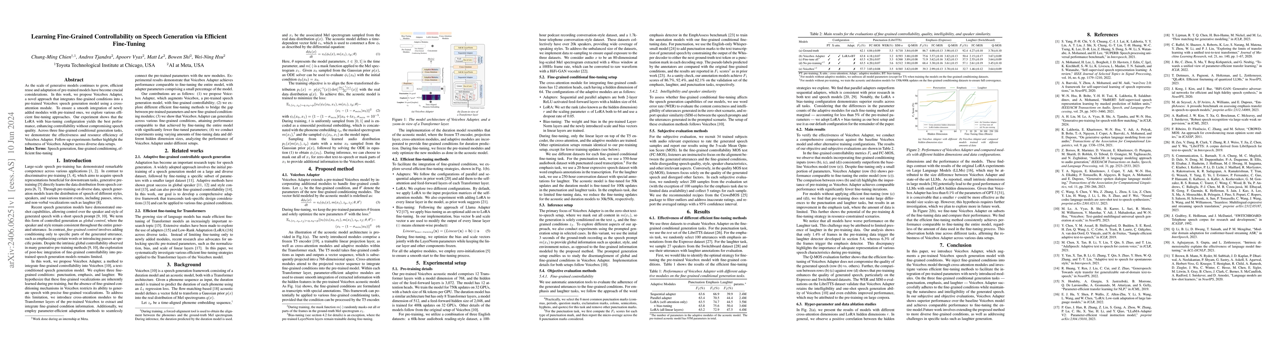 Thumbnail for Learning Fine-Grained Controllability on Speech Generation via Efficient
  Fine-Tuning