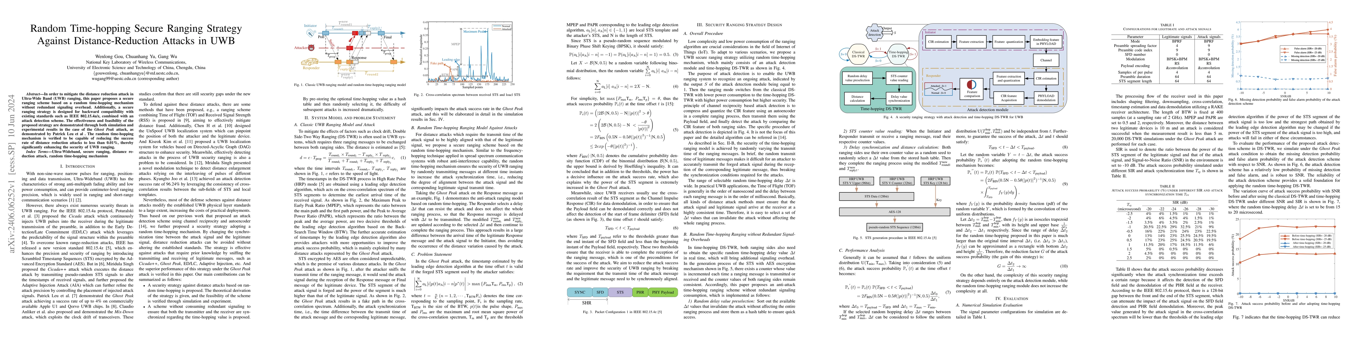 Thumbnail for Random Time-hopping Secure Ranging Strategy Against Distance-Reduction
  Attacks in UWB