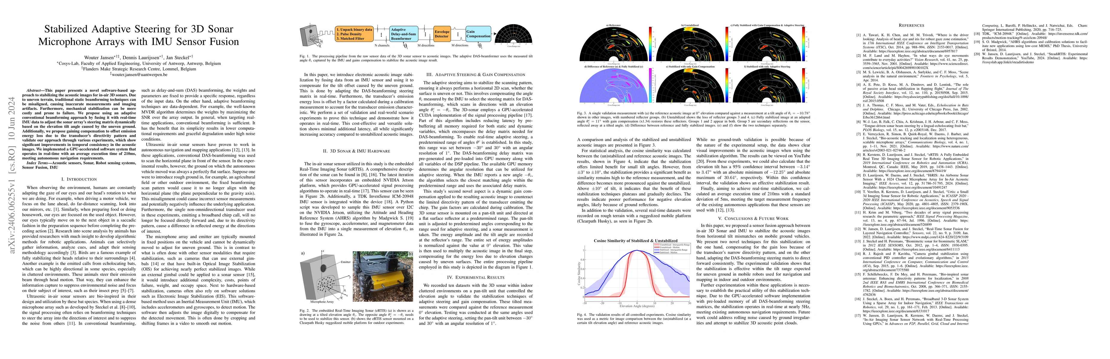 Thumbnail for Stabilized Adaptive Steering for 3D Sonar Microphone Arrays with IMU
  Sensor Fusion
