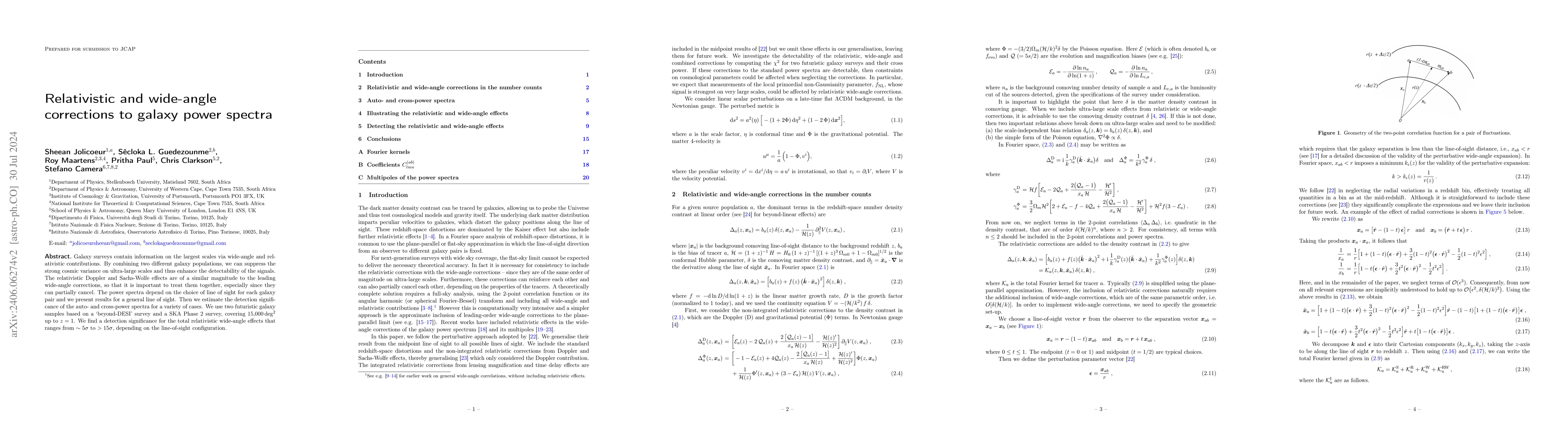 Thumbnail for Relativistic and wide-angle corrections to galaxy power spectra