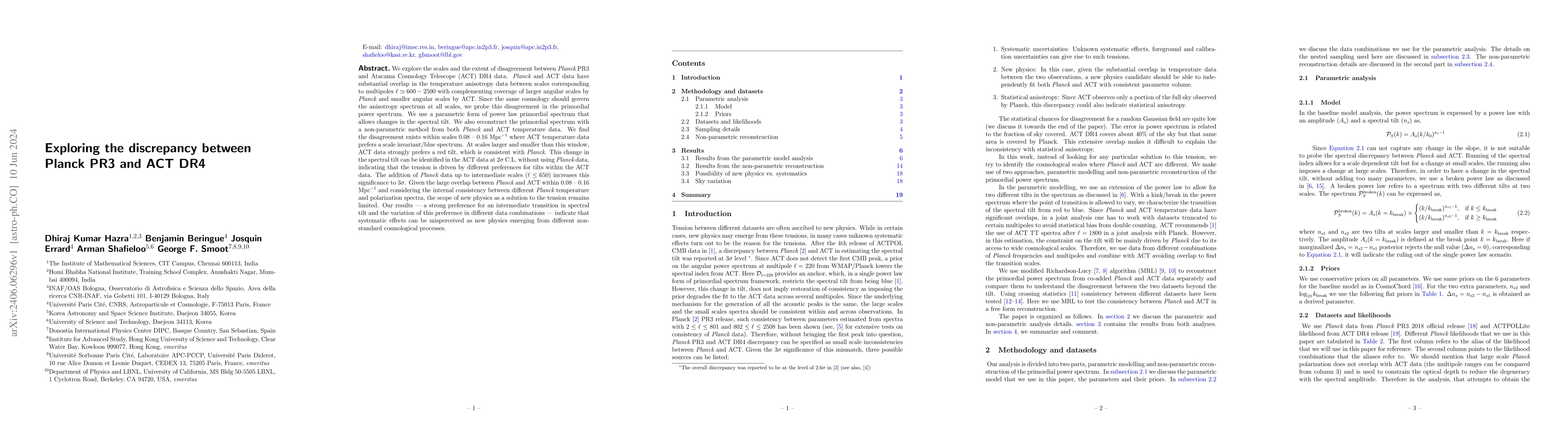 Thumbnail for Exploring the discrepancy between Planck PR3 and ACT DR4