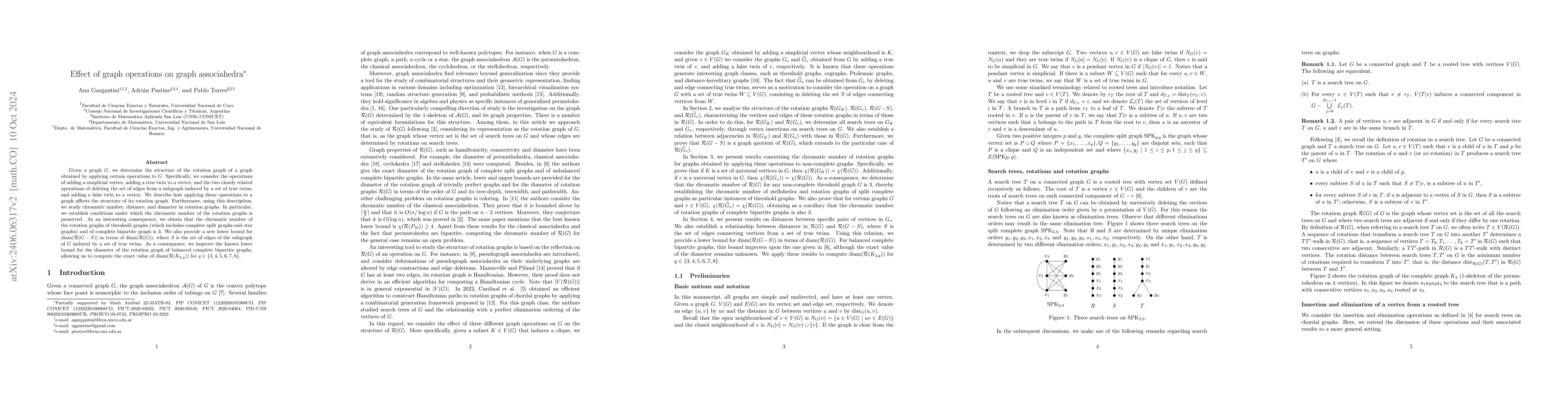 Thumbnail for On the structure and diameter of graph associahedra of graphs with a set
  of true twins