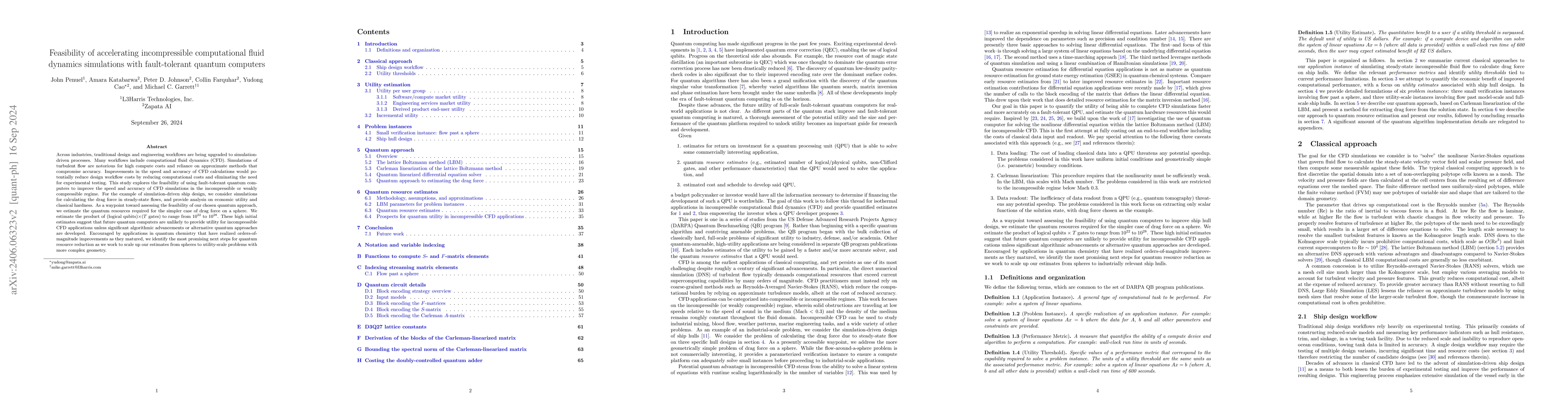Thumbnail for Feasibility of accelerating incompressible computational fluid dynamics
  simulations with fault-tolerant quantum computers