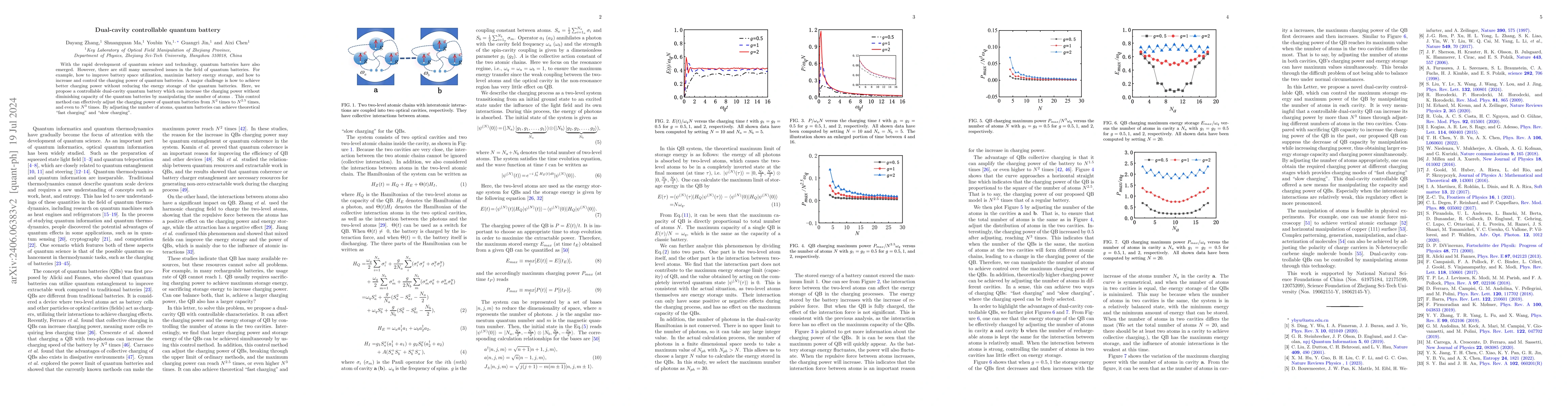 Thumbnail for Dual-cavity controllable quantum battery