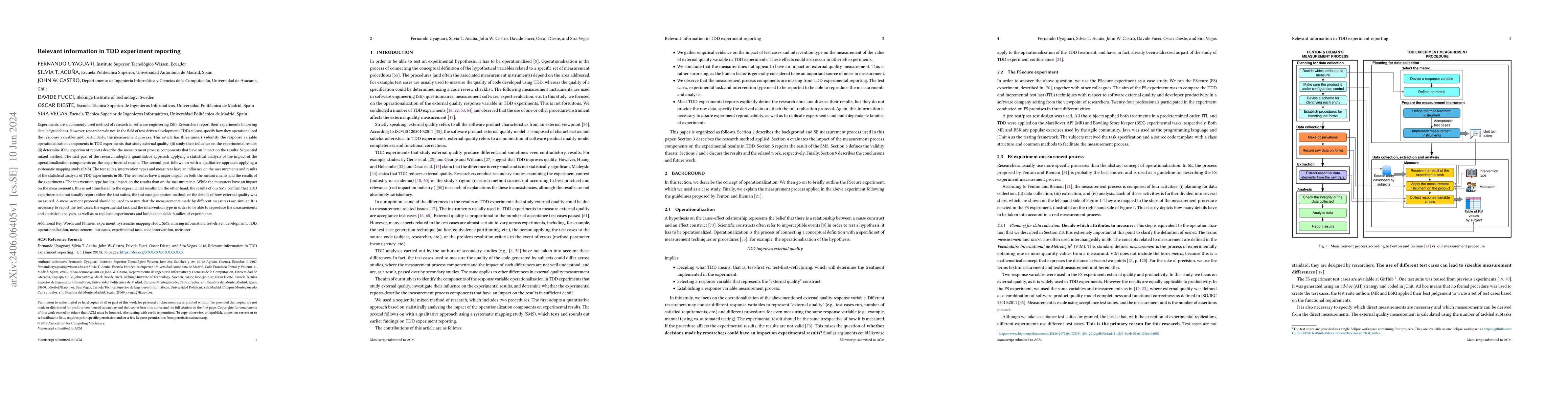 Thumbnail for Relevant information in TDD experiment reporting