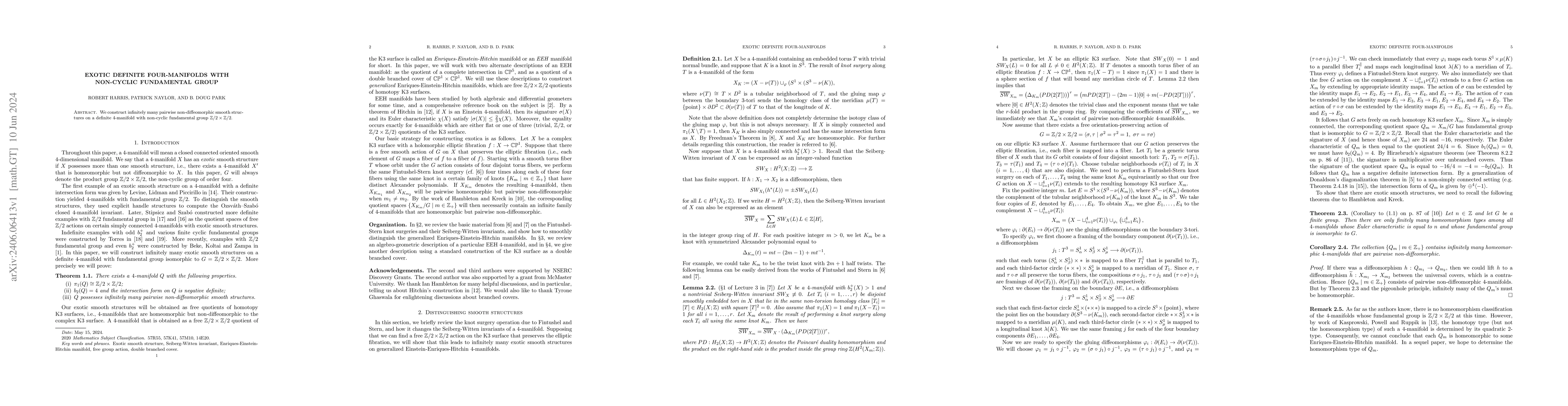 Thumbnail for Exotic definite four-manifolds with non-cyclic fundamental group