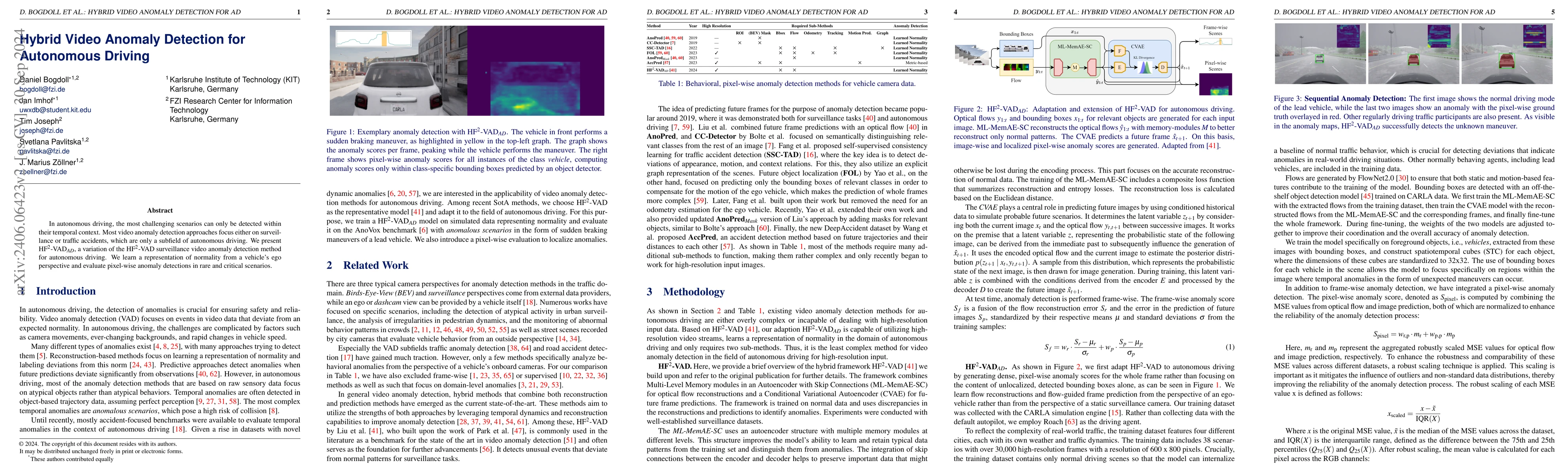 Thumbnail for Hybrid Video Anomaly Detection for Anomalous Scenarios in Autonomous
  Driving