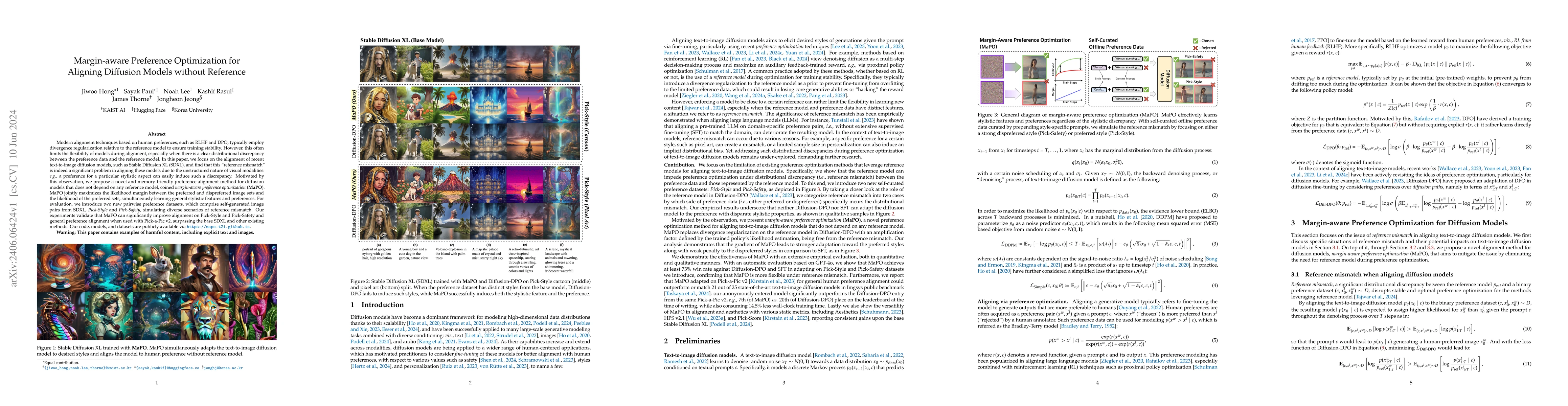 Thumbnail for Margin-aware Preference Optimization for Aligning Diffusion Models
  without Reference