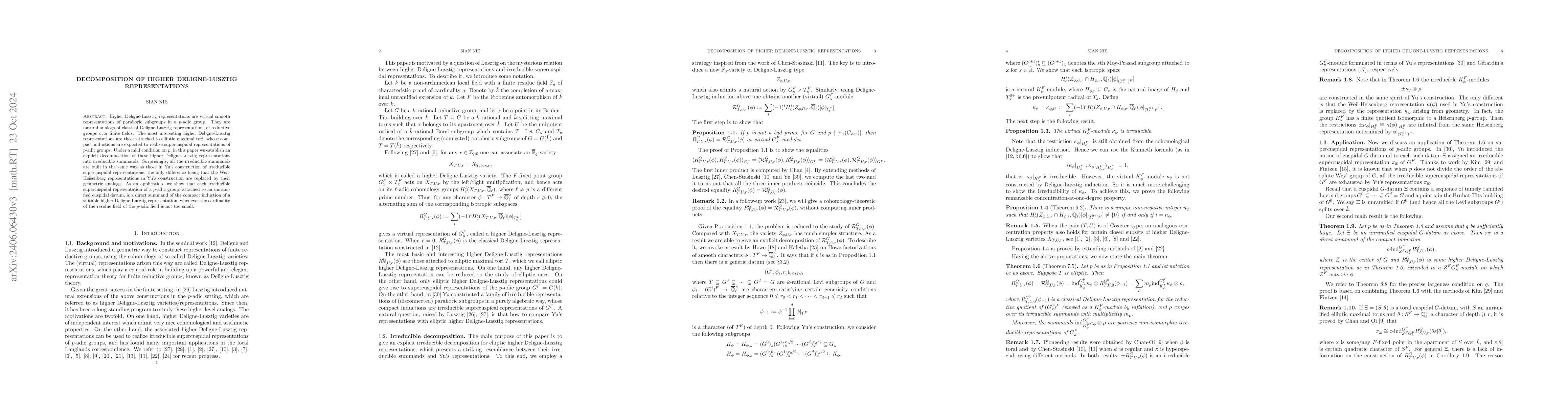 Thumbnail for Decomposition of higher Deligne-Lusztig representations