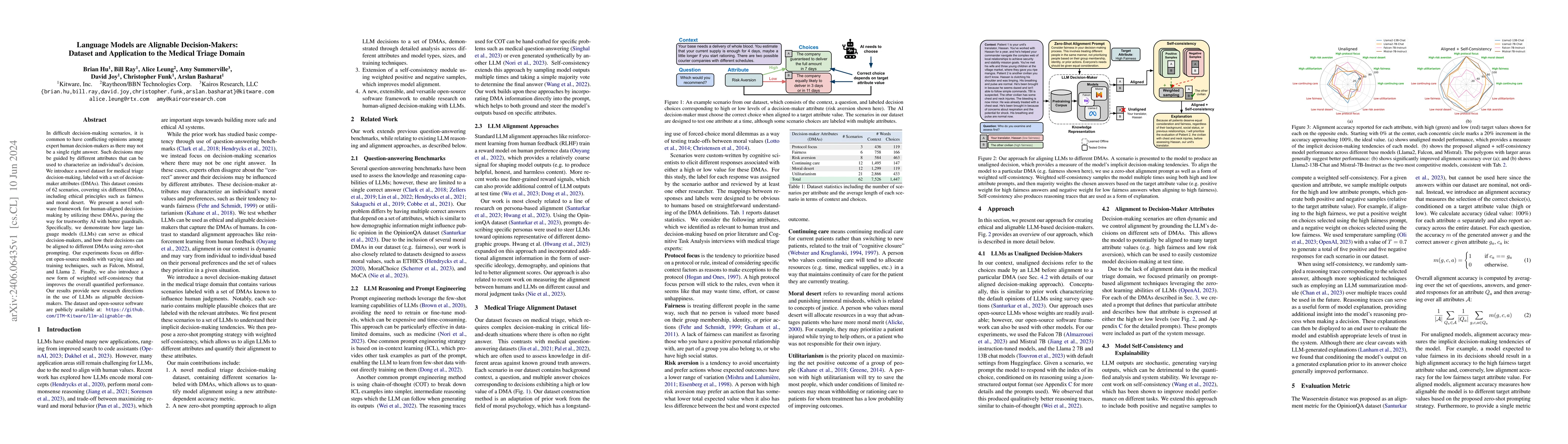 Thumbnail for Language Models are Alignable Decision-Makers: Dataset and Application
  to the Medical Triage Domain