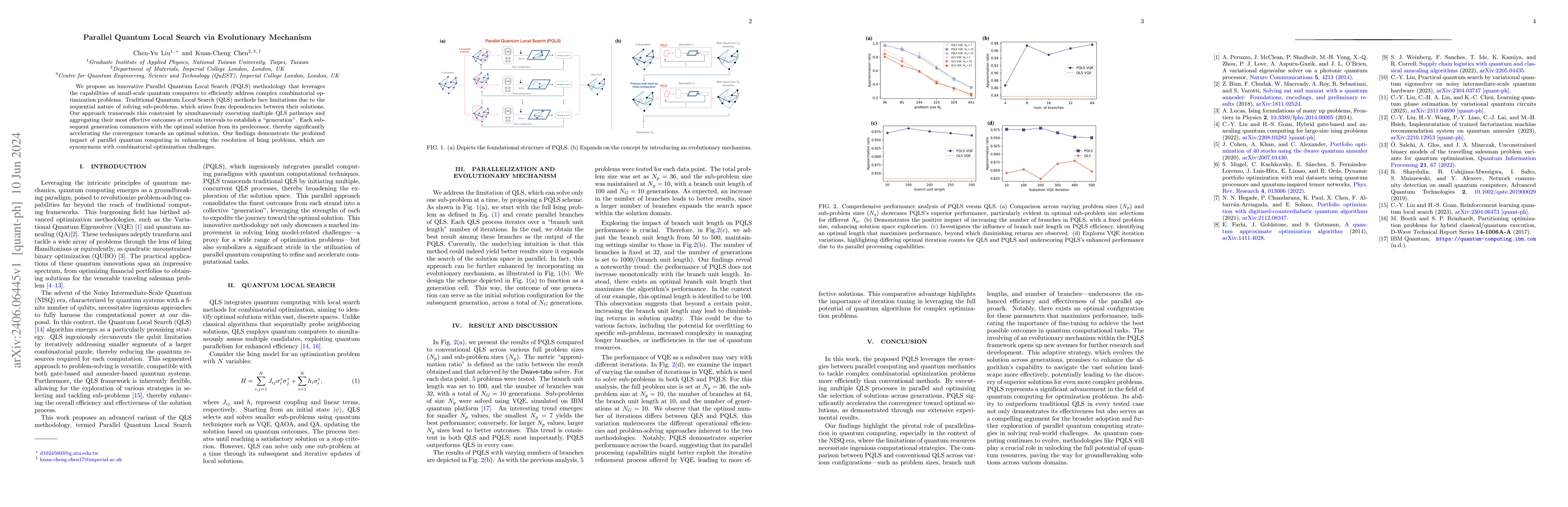 Thumbnail for Parallel Quantum Local Search via Evolutionary Mechanism