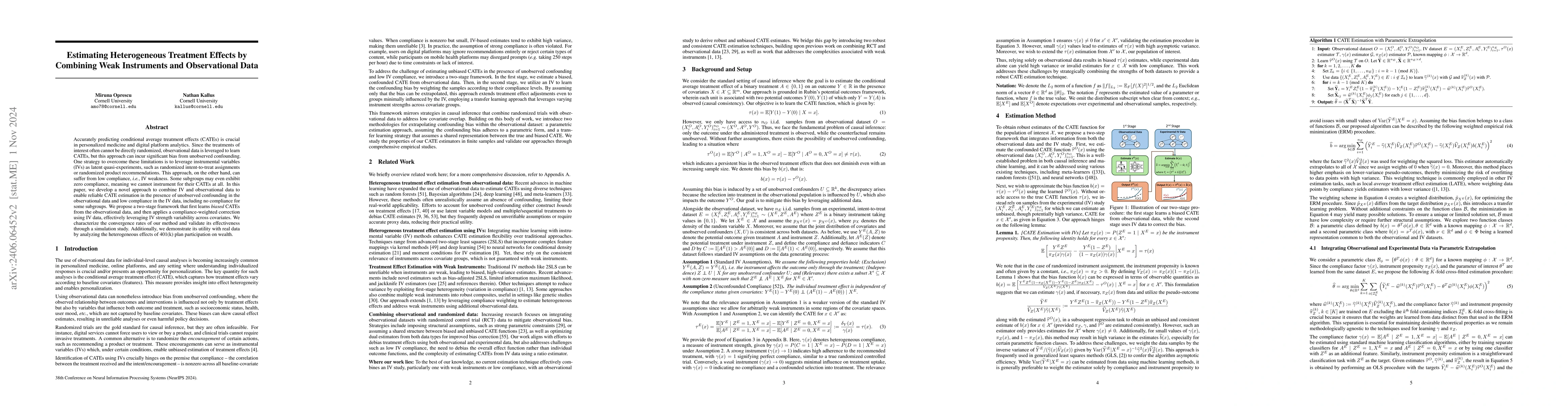 Thumbnail for Estimating Heterogeneous Treatment Effects by Combining Weak Instruments
  and Observational Data