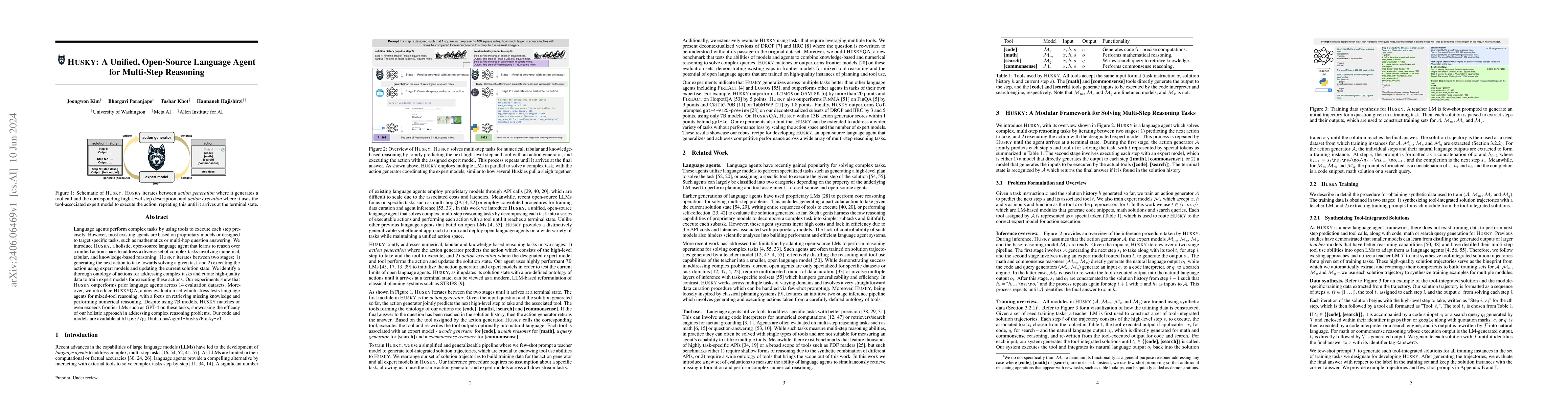Thumbnail for Husky: A Unified, Open-Source Language Agent for Multi-Step Reasoning