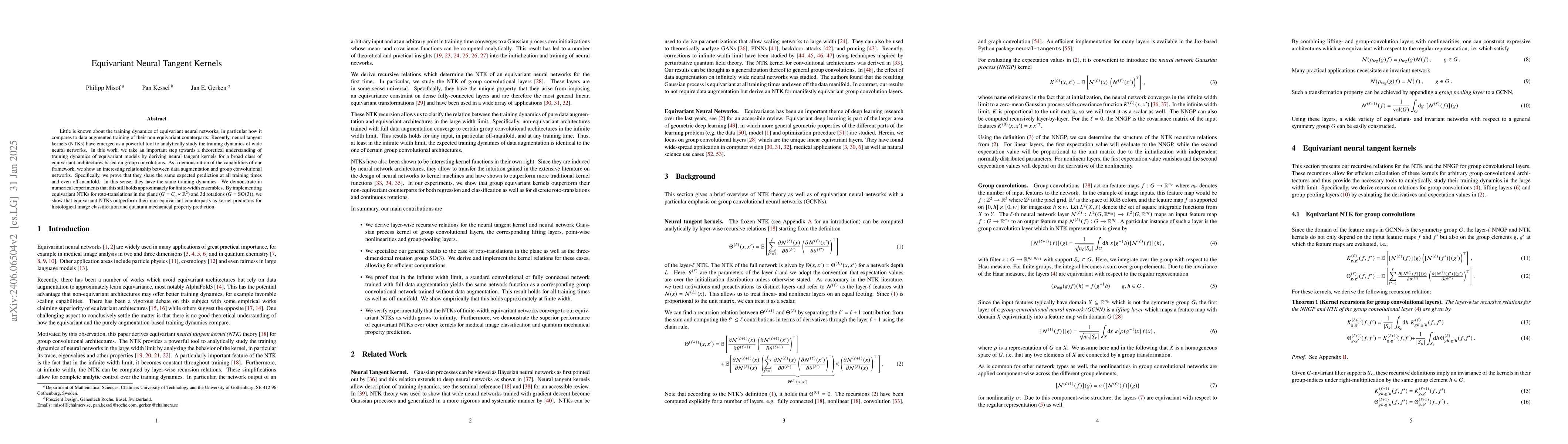 Thumbnail for Equivariant Neural Tangent Kernels