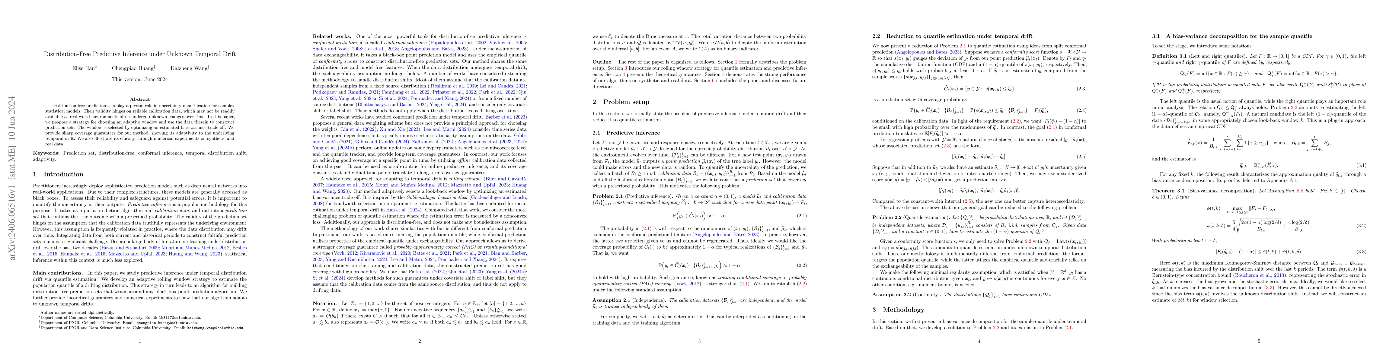 Thumbnail for Distribution-Free Predictive Inference under Unknown Temporal Drift