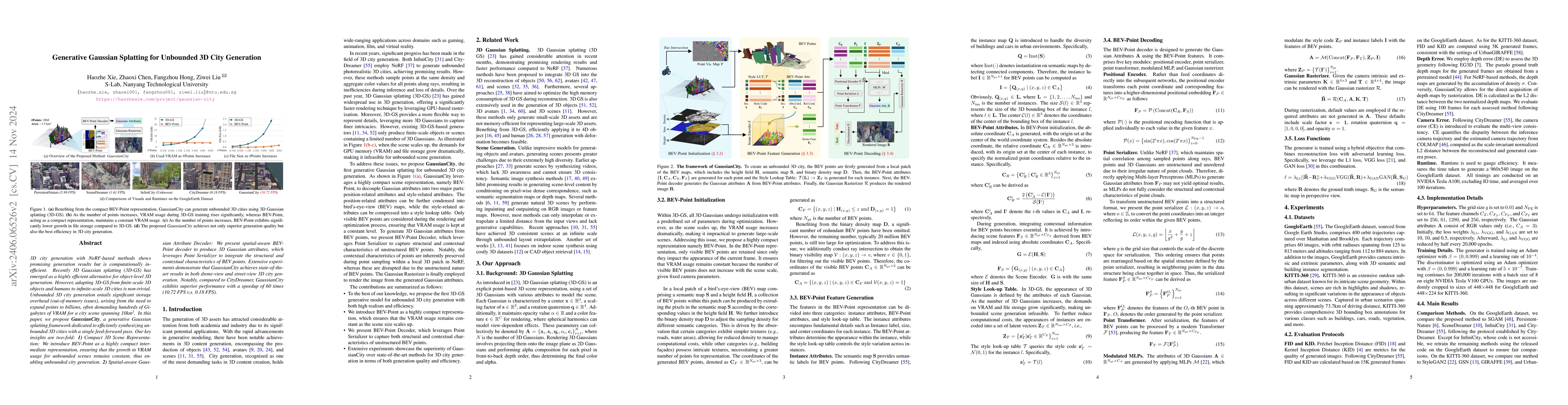 Thumbnail for GaussianCity: Generative Gaussian Splatting for Unbounded 3D City
  Generation