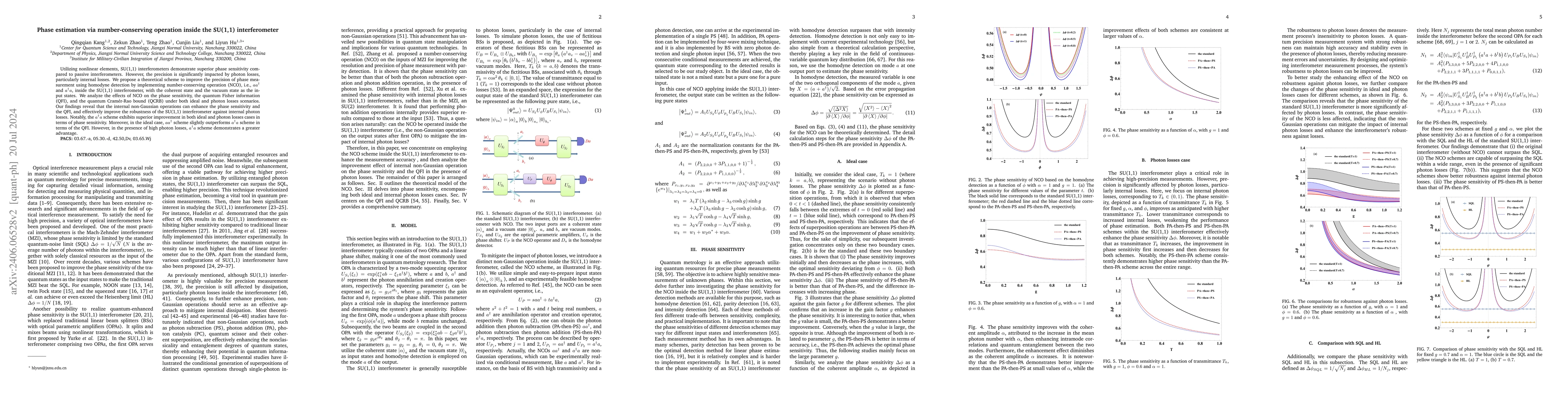 Thumbnail for Phase estimation via number-conserving operation inside the SU(1,1)
  interferometer