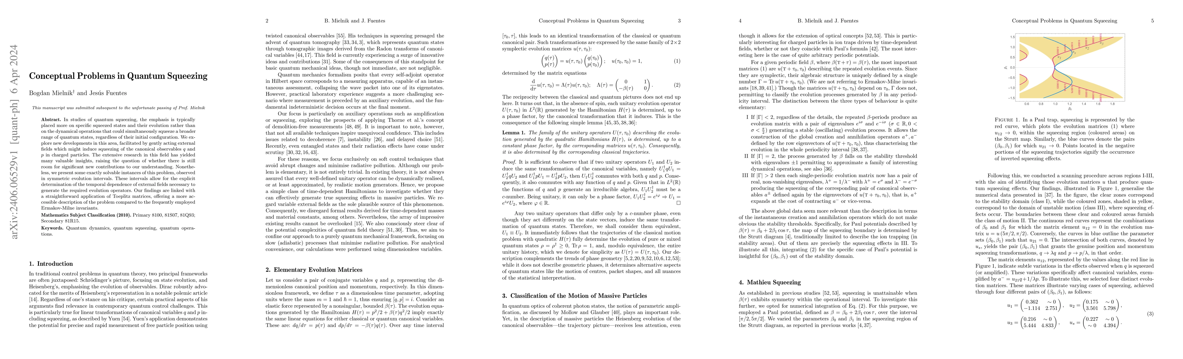 Thumbnail for Conceptual Problems in Quantum Squeezing
