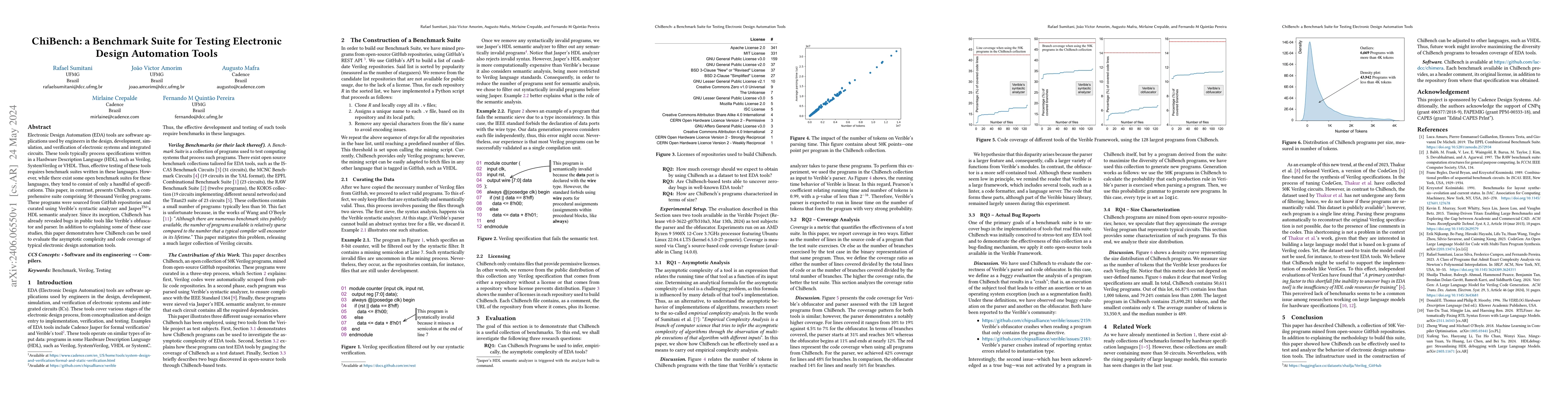 Thumbnail for ChiBench: a Benchmark Suite for Testing Electronic Design Automation
  Tools