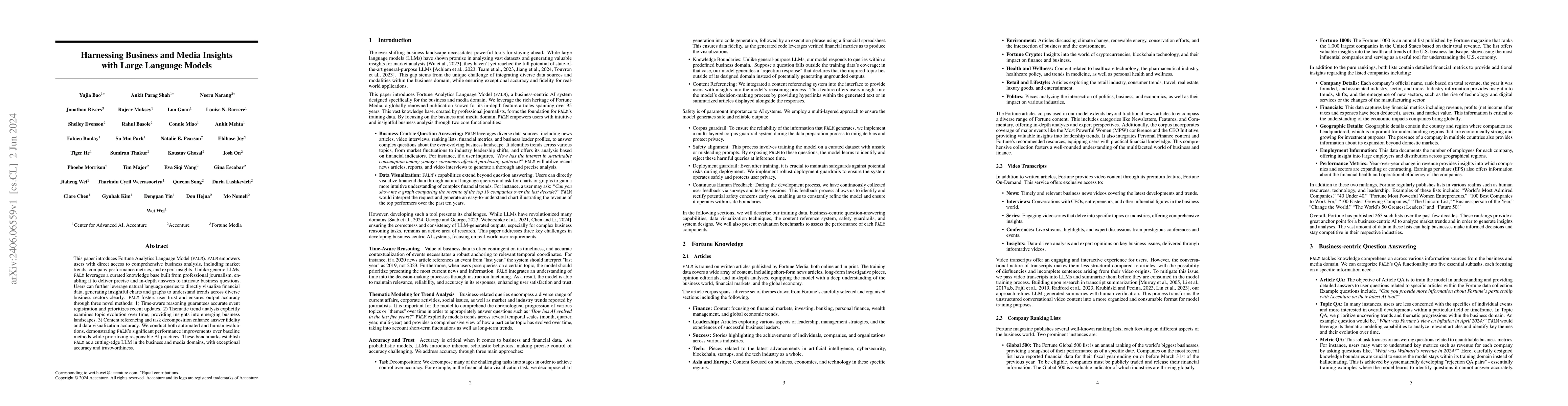 Thumbnail for Harnessing Business and Media Insights with Large Language Models