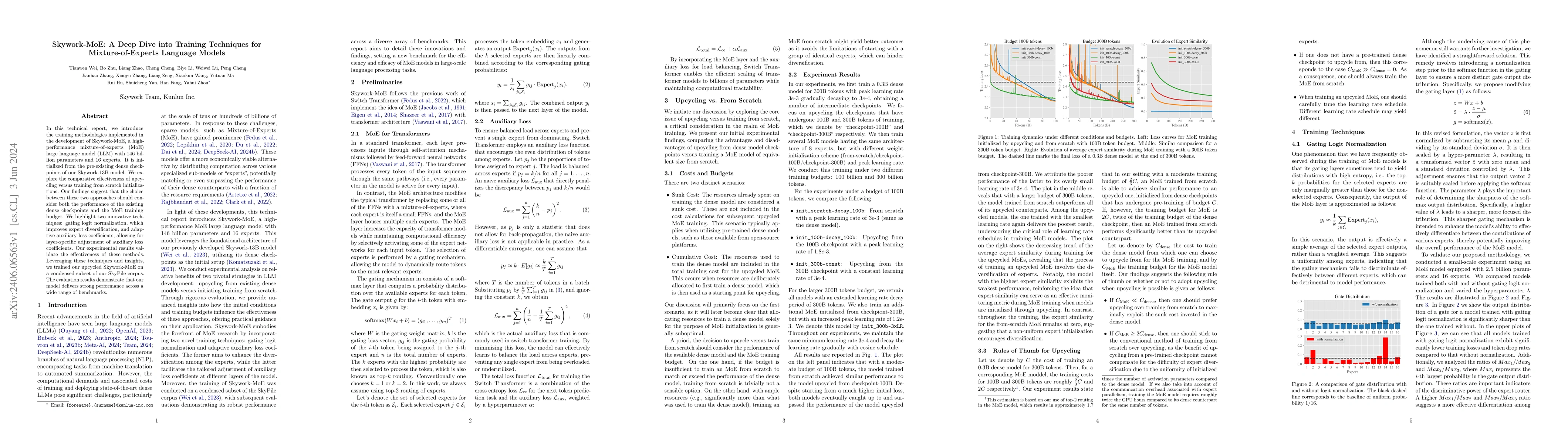 Thumbnail for Skywork-MoE: A Deep Dive into Training Techniques for Mixture-of-Experts
  Language Models