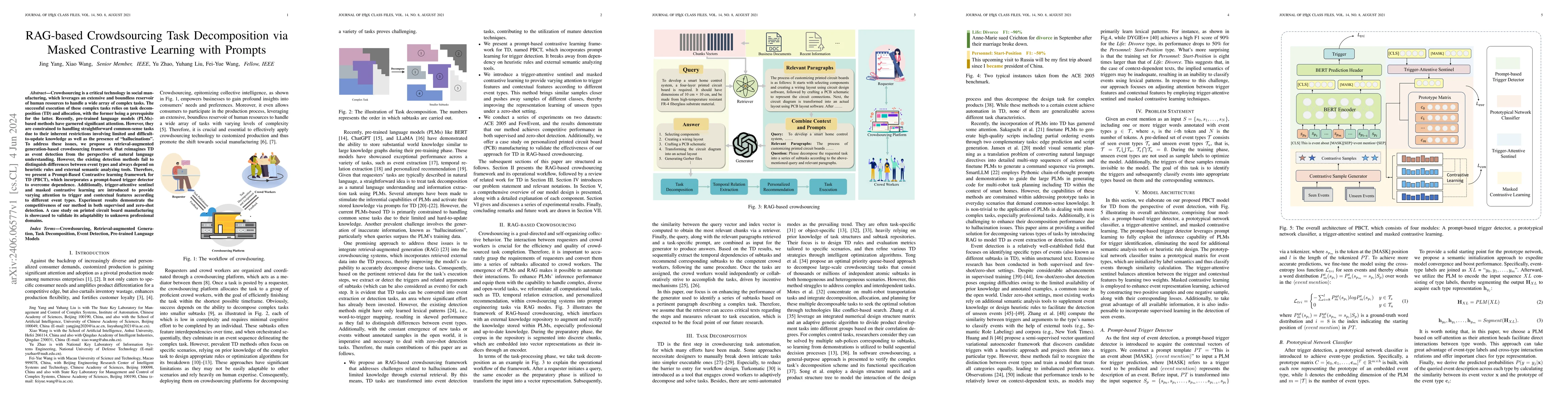 Thumbnail for RAG-based Crowdsourcing Task Decomposition via Masked Contrastive
  Learning with Prompts