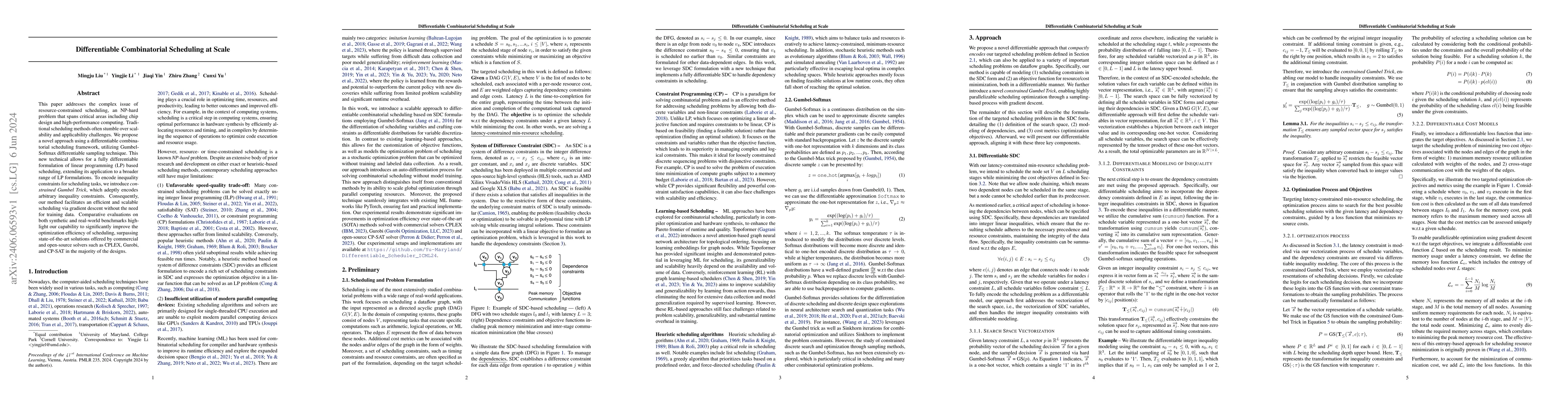 Thumbnail for Differentiable Combinatorial Scheduling at Scale