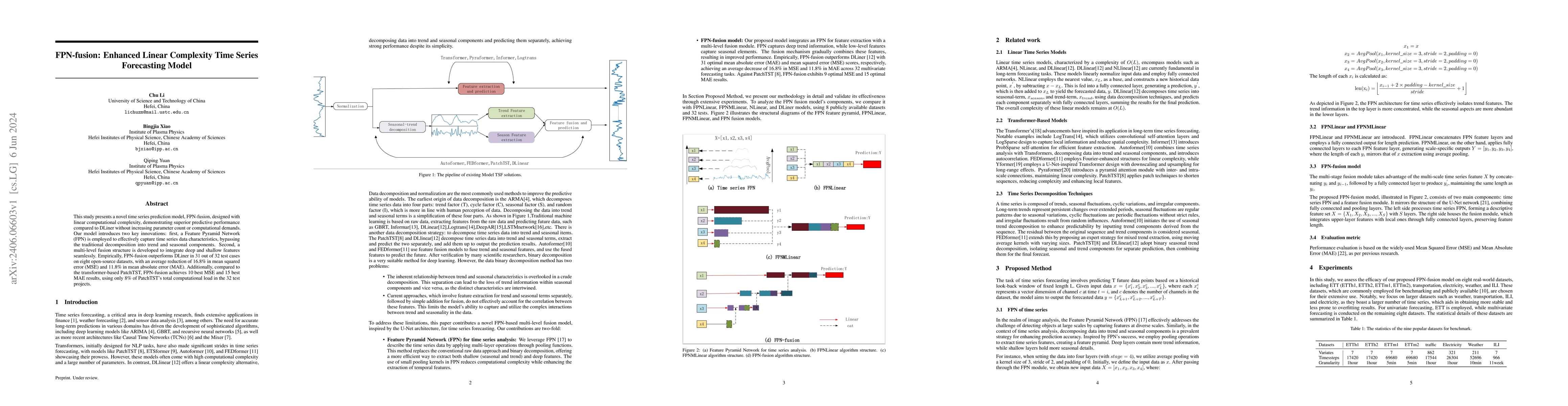 Thumbnail for FPN-fusion: Enhanced Linear Complexity Time Series Forecasting Model