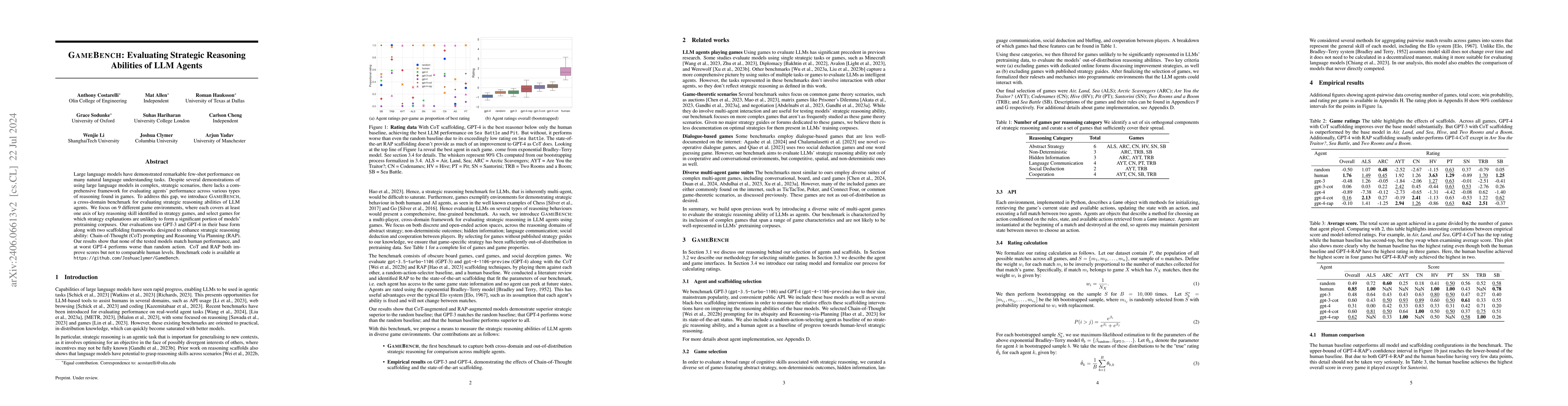 Thumbnail for GameBench: Evaluating Strategic Reasoning Abilities of LLM Agents