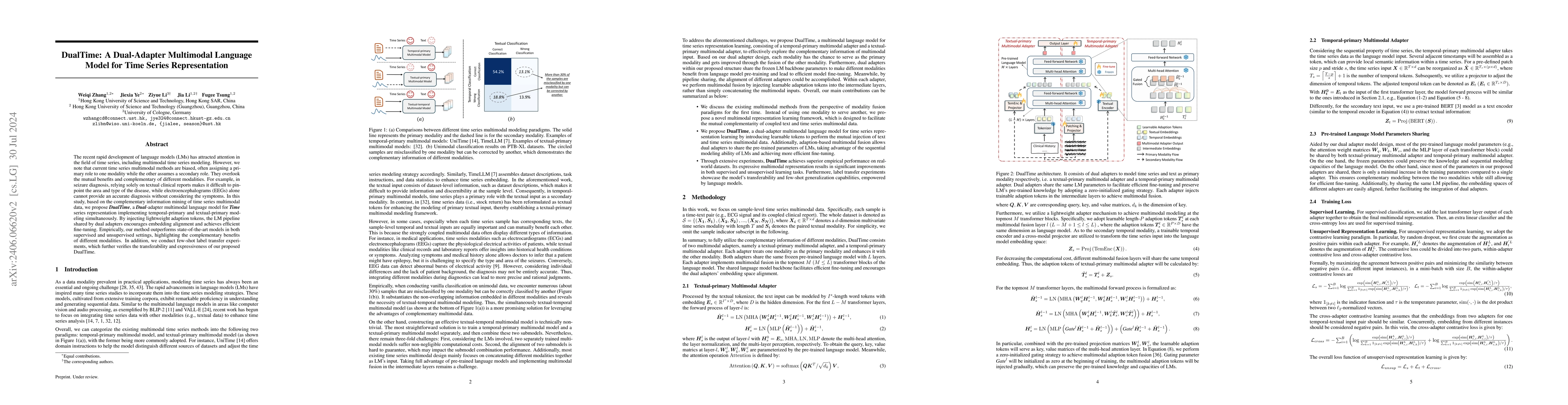 Thumbnail for DualTime: A Dual-Adapter Multimodal Language Model for Time Series
  Representation