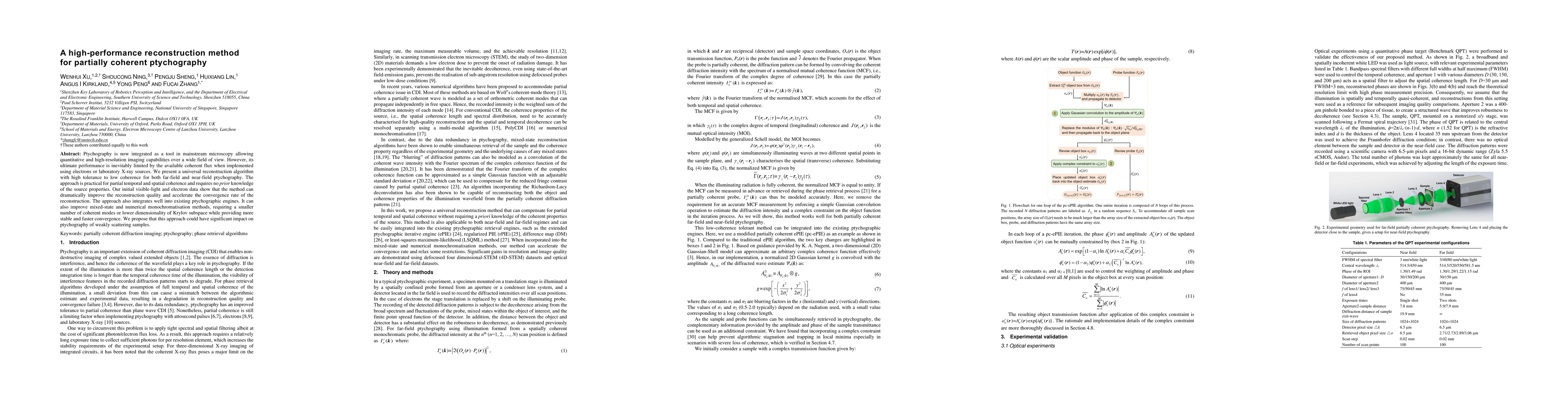 Thumbnail for A high-performance reconstruction method for partially coherent
  ptychography
