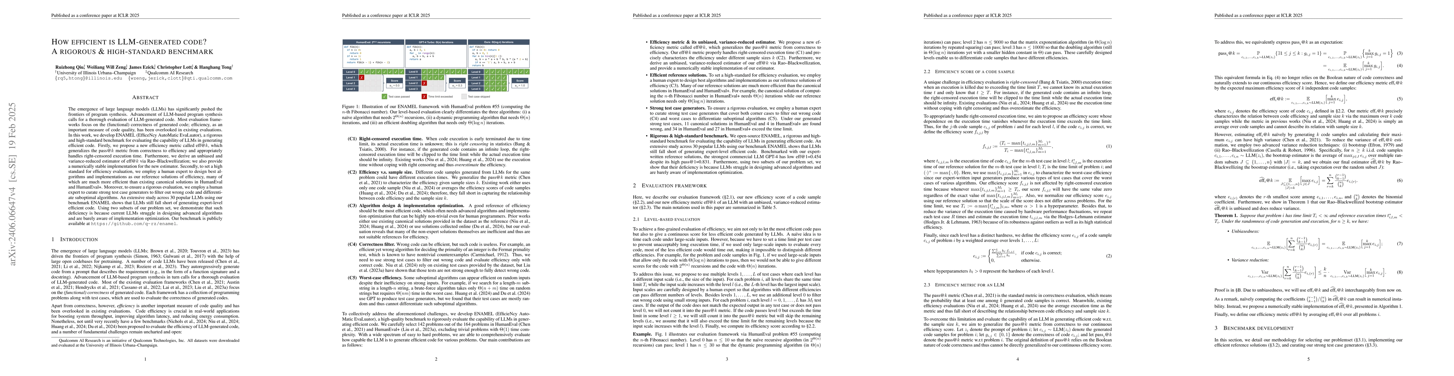 Thumbnail for How Efficient is LLM-Generated Code? A Rigorous & High-Standard
  Benchmark