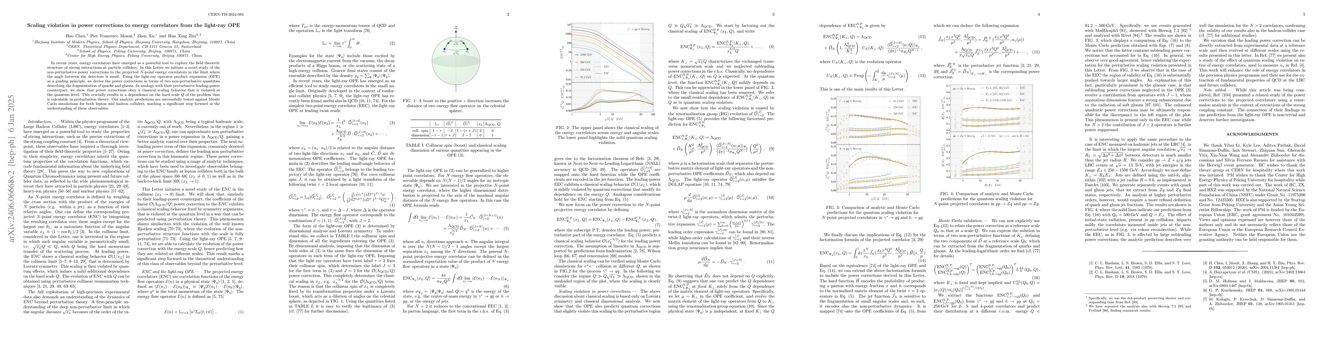 Thumbnail for Scaling violation in power corrections to energy correlators from the
  light-ray OPE