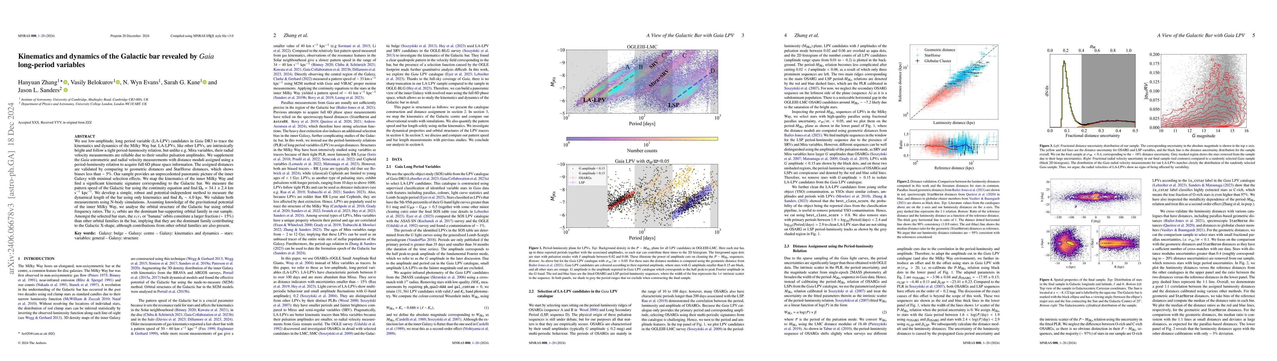 Thumbnail for Kinematics and Dynamics of the Galactic Bar revealed by Gaia Long Period
  Variables