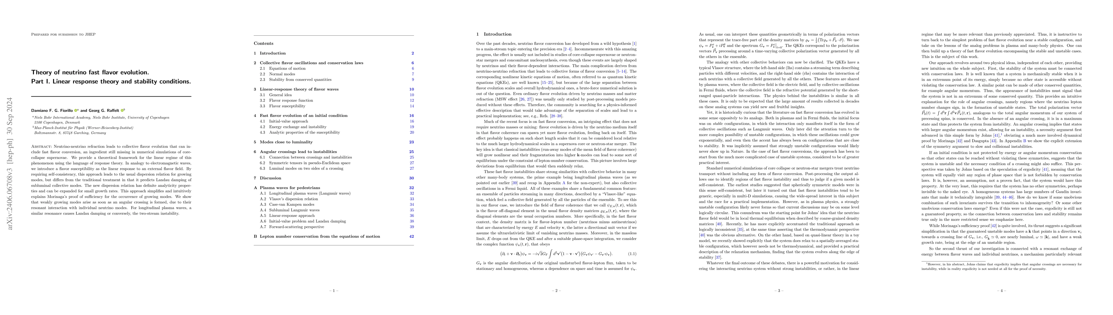 Thumbnail for Theory of neutrino fast flavor evolution. I. Linear response theory and
  stability conditions