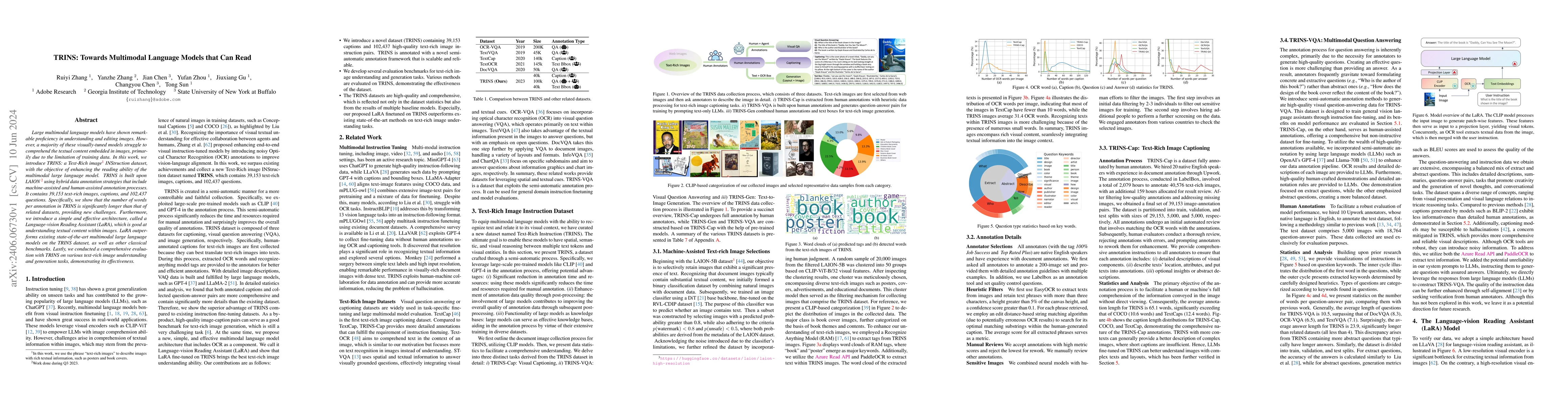 Thumbnail for TRINS: Towards Multimodal Language Models that Can Read