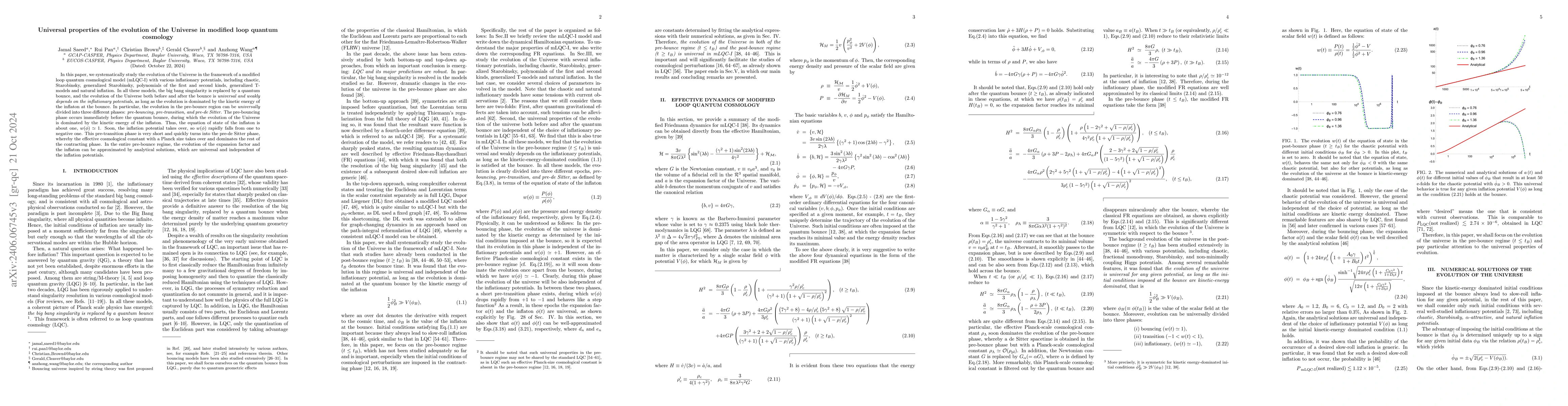 Thumbnail for Universal properties of the evolution of the Universe in modified loop
  quantum cosmology