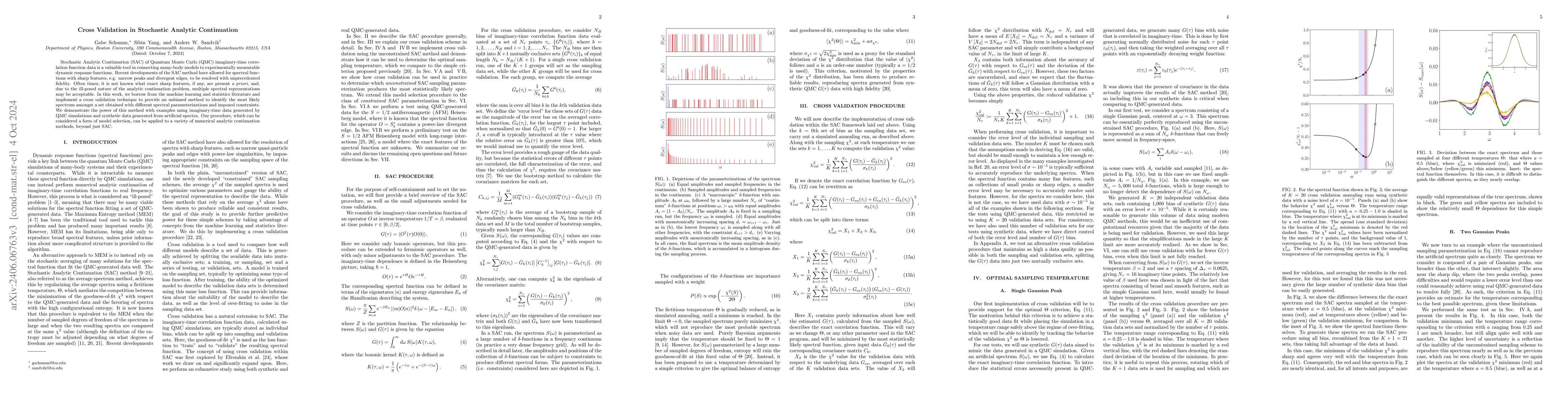 Thumbnail for Cross Validation in Stochastic Analytic Continuation