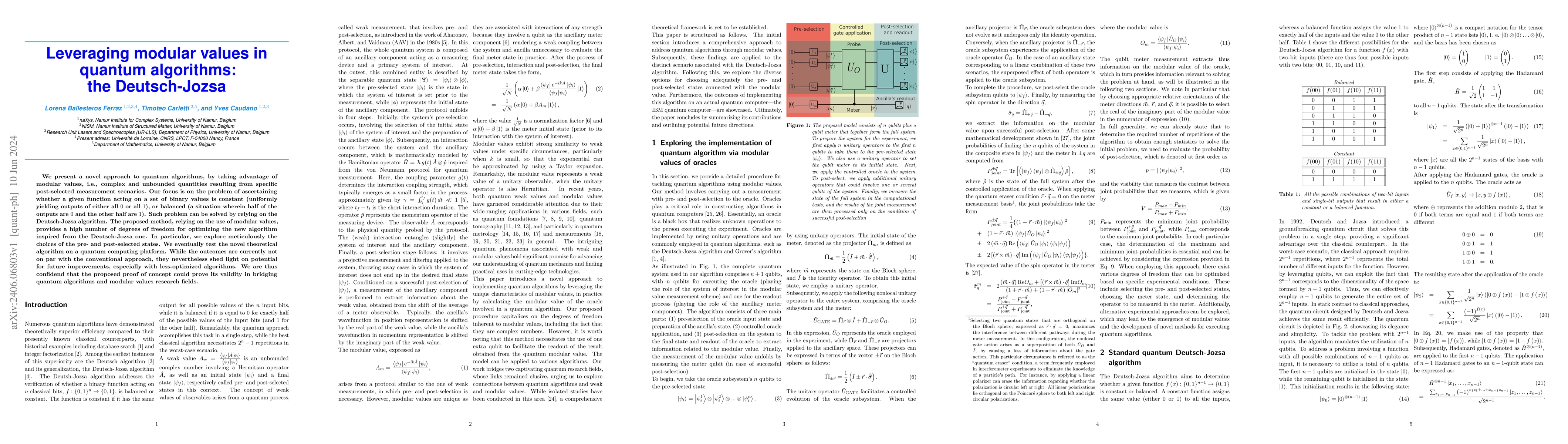 Thumbnail for Leveraging modular values in quantum algorithms: the Deutsch-Jozsa