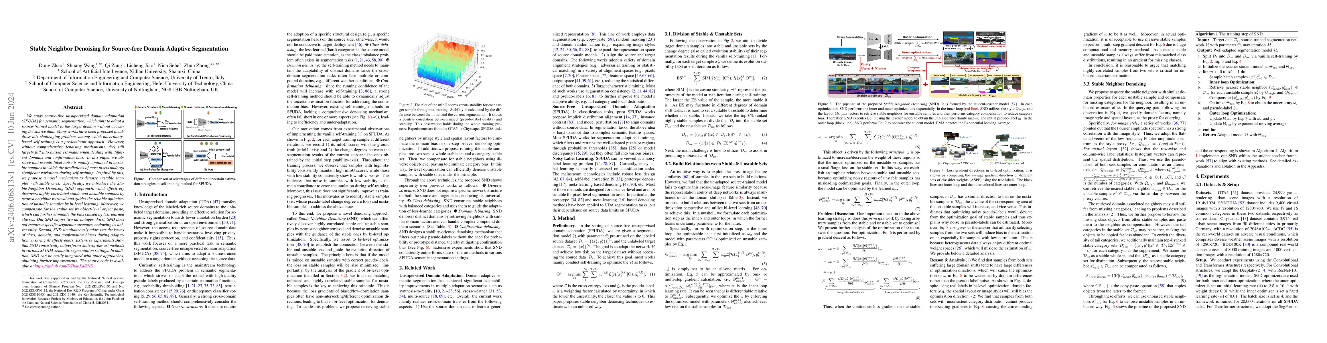Thumbnail for Stable Neighbor Denoising for Source-free Domain Adaptive Segmentation