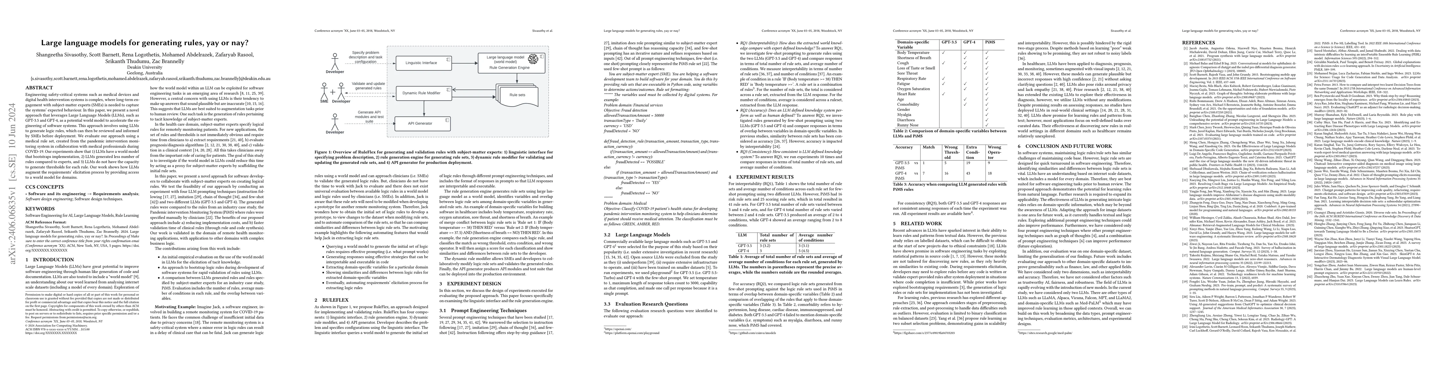 Thumbnail for Large language models for generating rules, yay or nay?