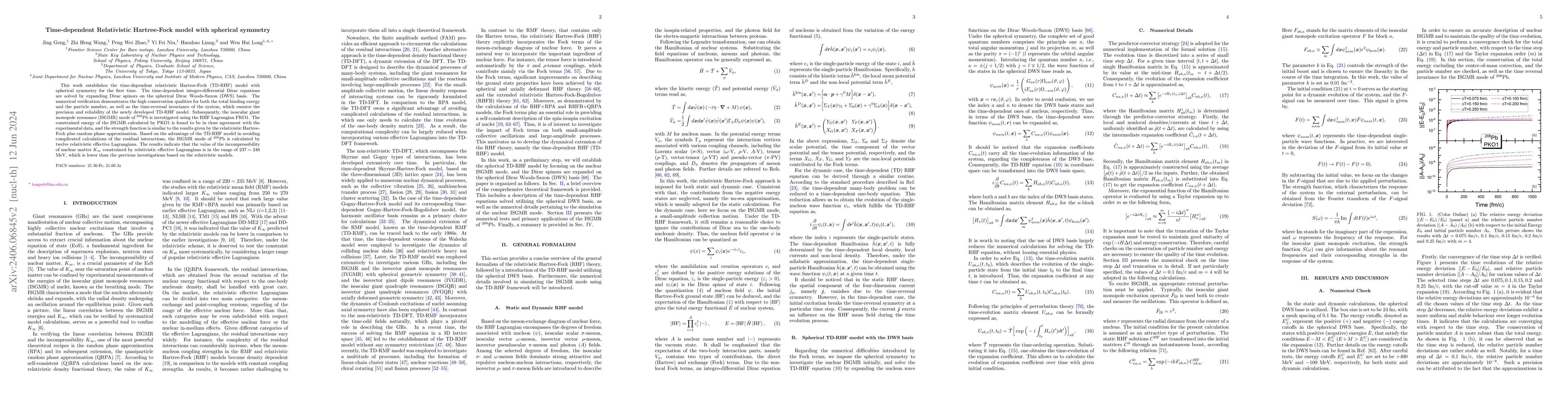 Thumbnail for Time-dependent Relativistic Hartree-Fock model with spherical symmetry