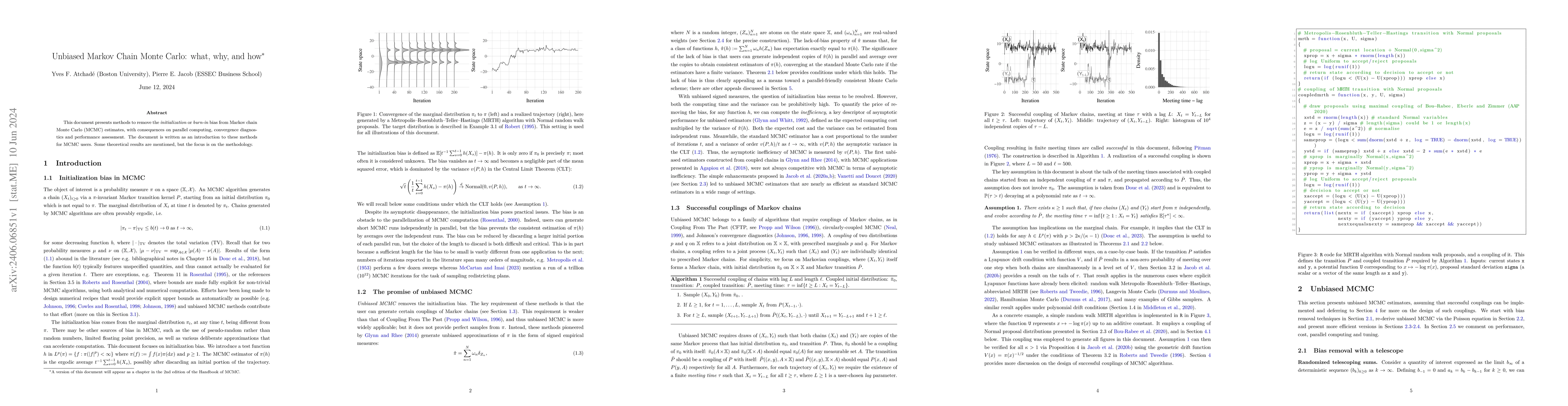 Thumbnail for Unbiased Markov Chain Monte Carlo: what, why, and how