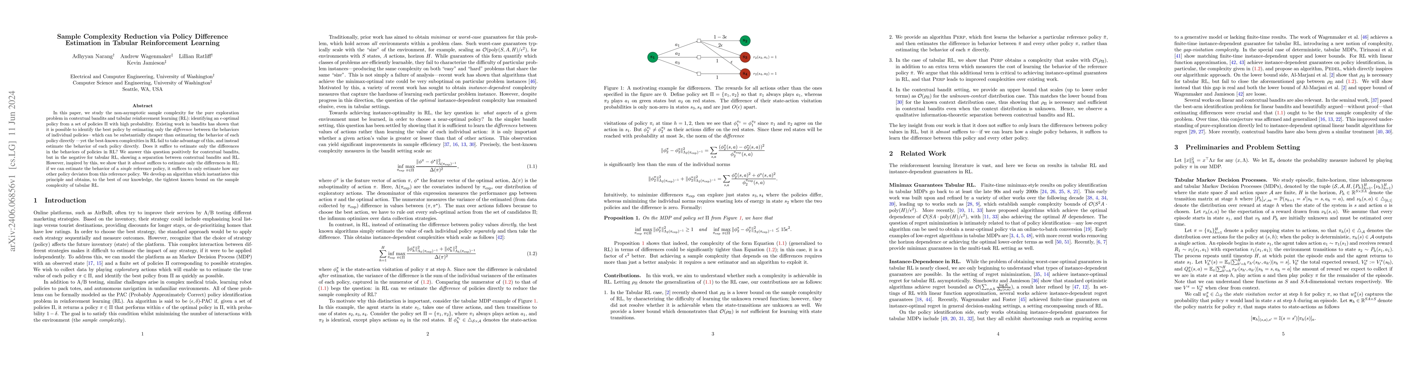 Thumbnail for Sample Complexity Reduction via Policy Difference Estimation in Tabular
  Reinforcement Learning