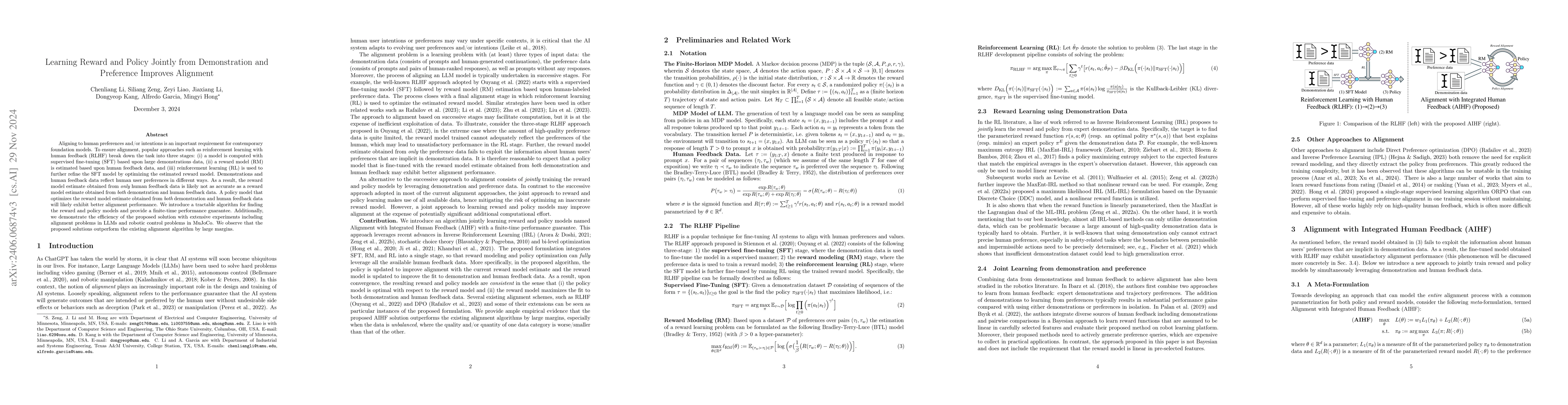 Thumbnail for Joint Demonstration and Preference Learning Improves Policy Alignment
  with Human Feedback