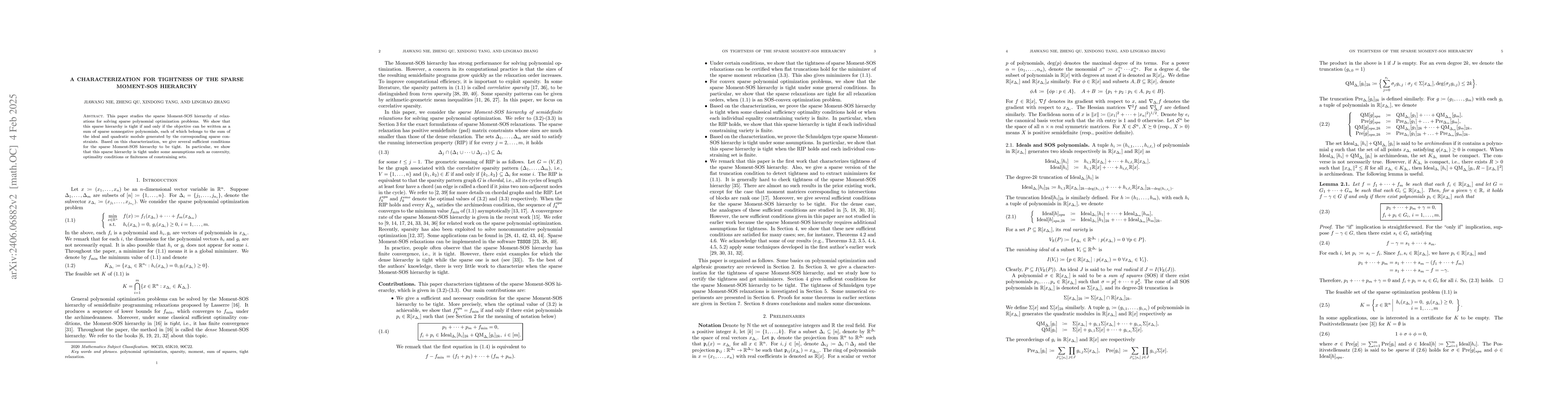 Thumbnail for A Characterization for Tightness of the Sparse Moment-SOS Hierarchy