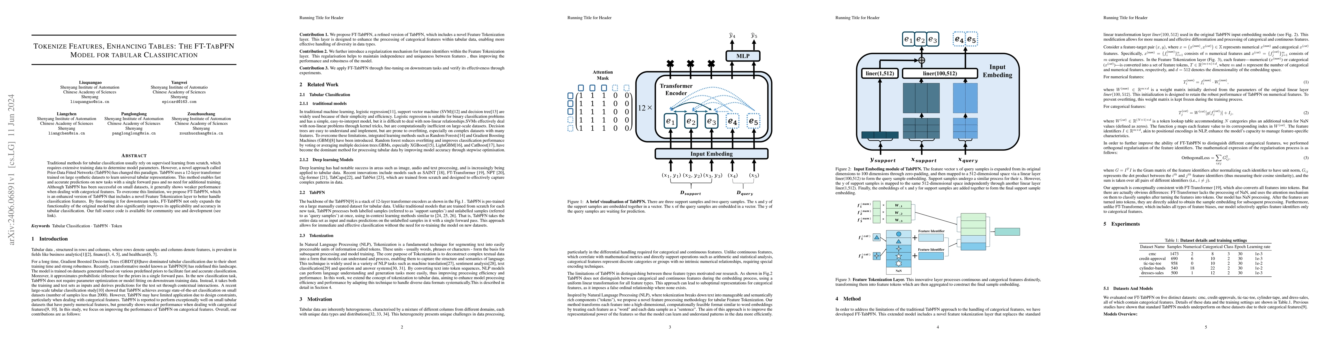 Thumbnail for Tokenize features, enhancing tables: the FT-TABPFN model for tabular
  classification
