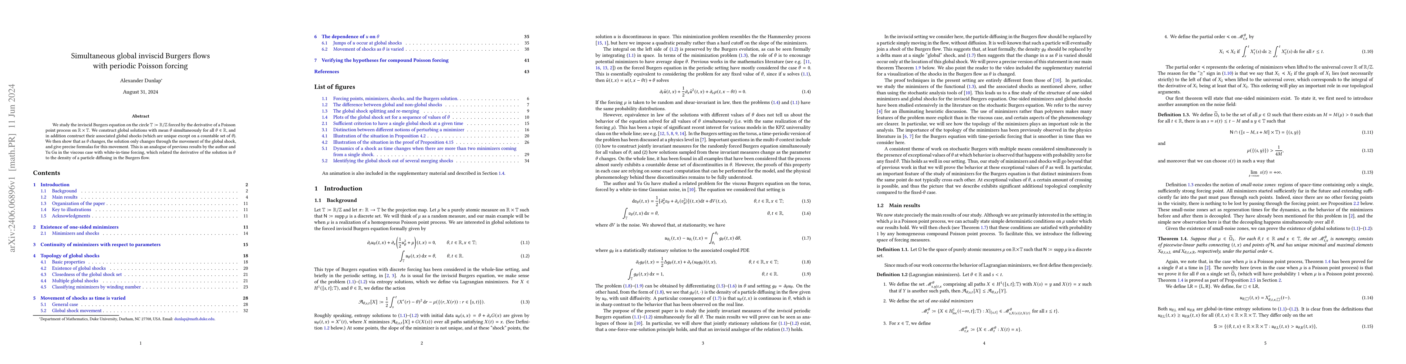 Thumbnail for Simultaneous global inviscid Burgers flows with periodic Poisson forcing