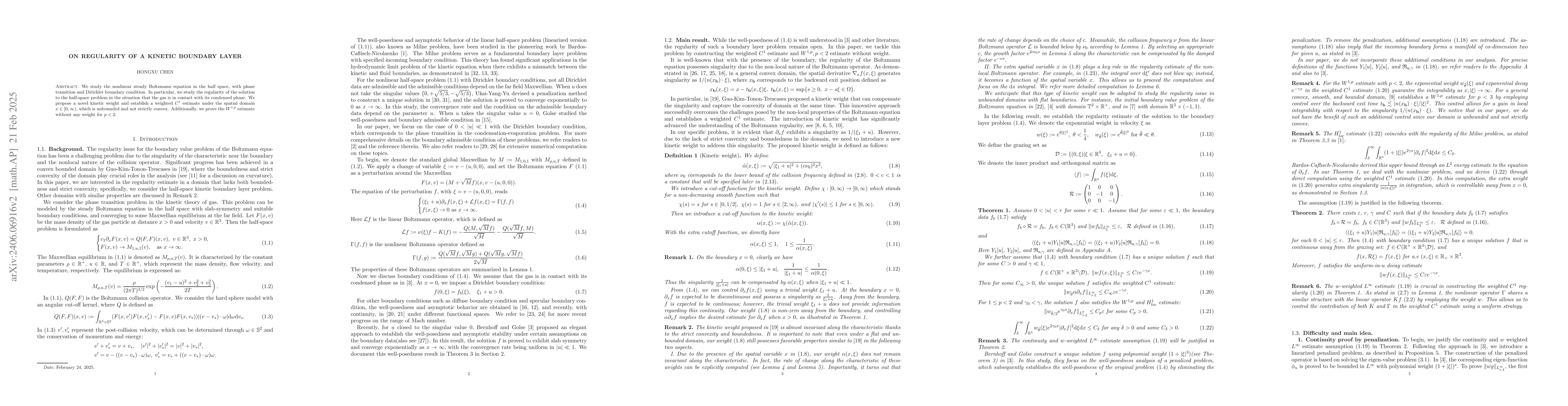 Thumbnail for On regularity of a Kinetic Boundary layer